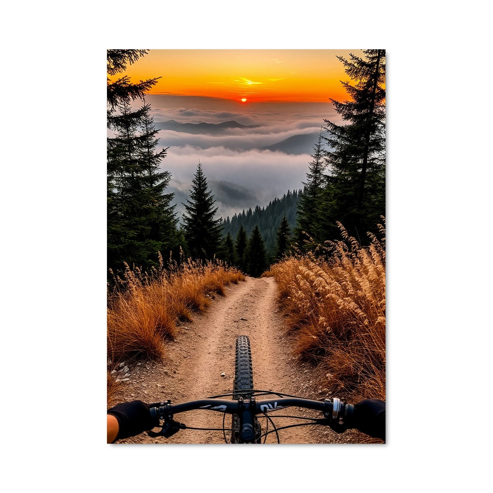 Poster Piste Sauvage – affiche Cyclisme